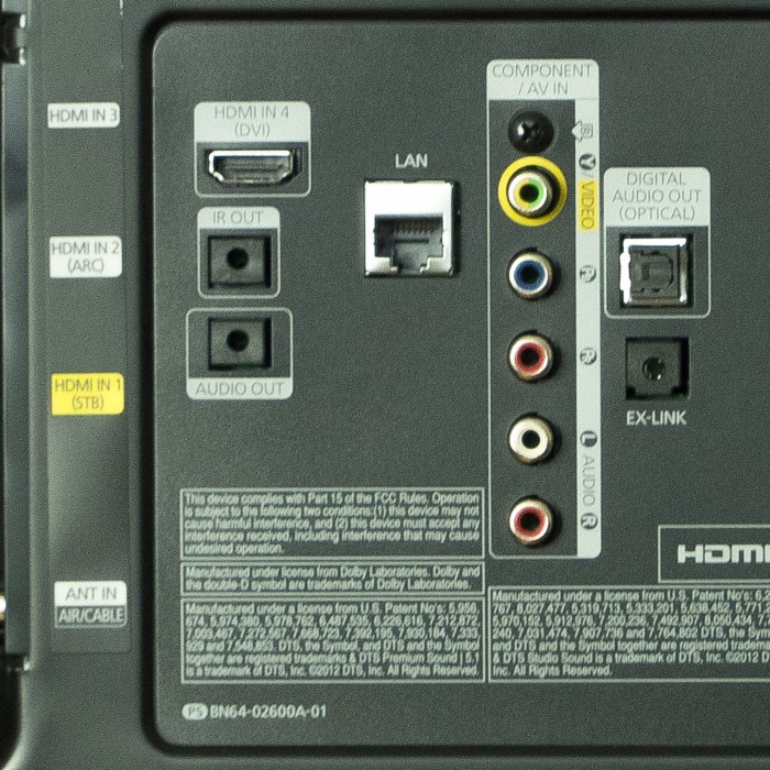where is the hdmi port on samsung tv