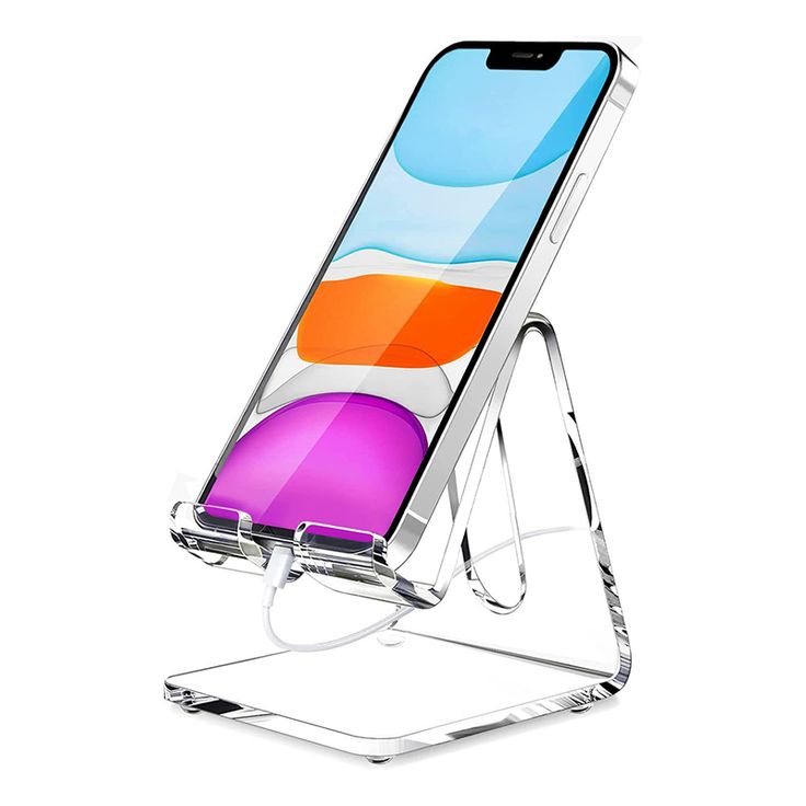 Transparent acrylic phone holder