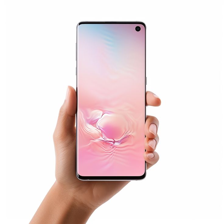 holding phone