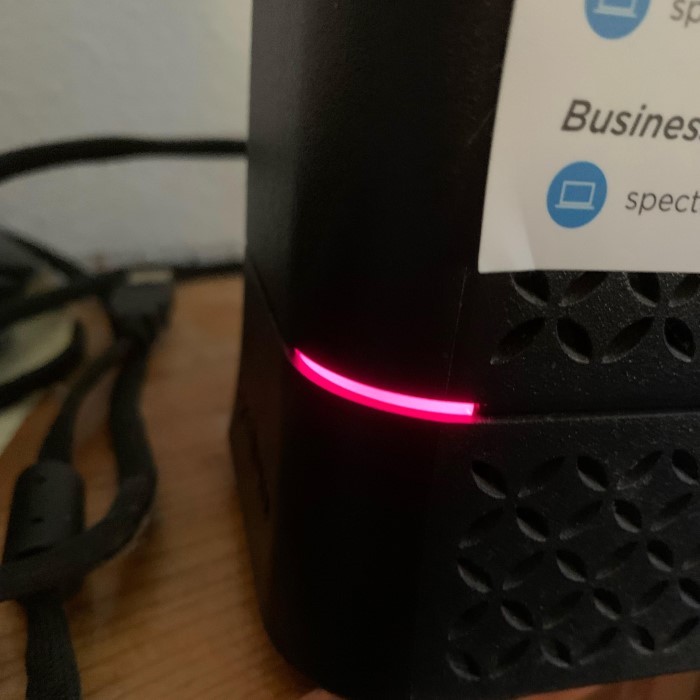 spectrum router blinking red