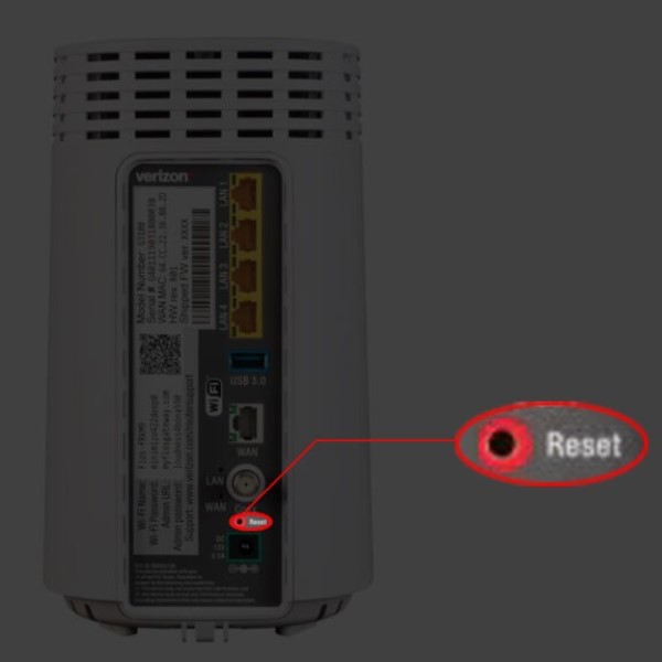 how to reset verizon router