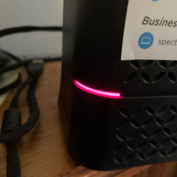 spectrum router red light
