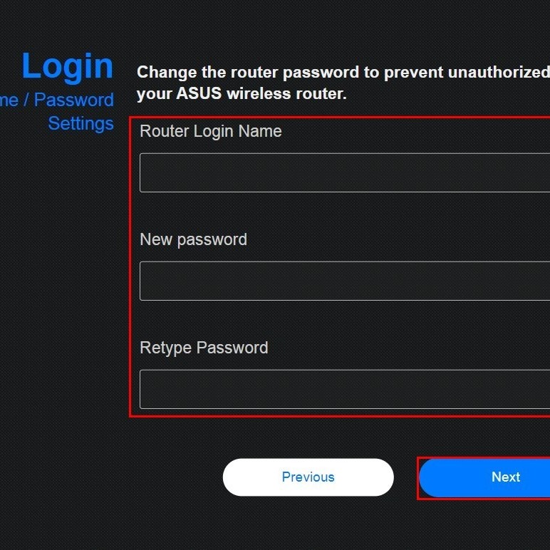 asus router login