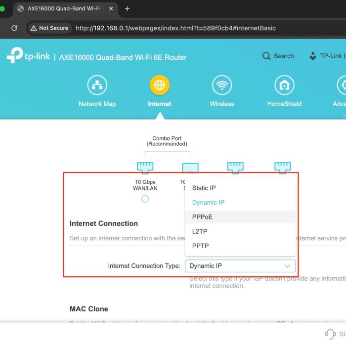 router settings