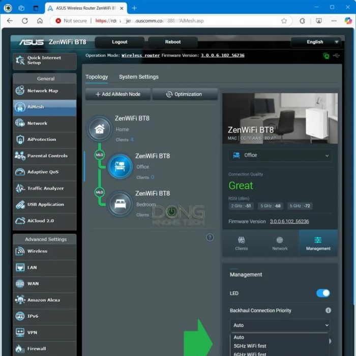 asus router login