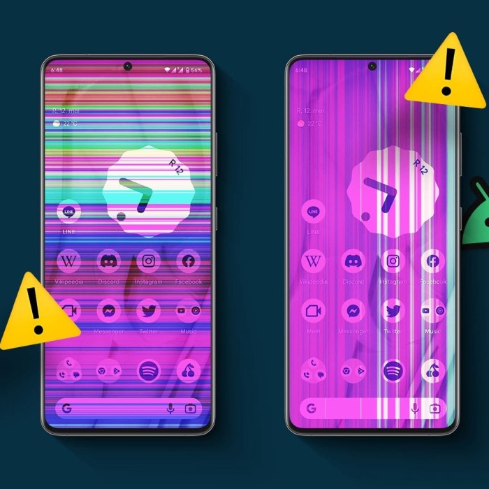 what causes horizontal lines on phone screen