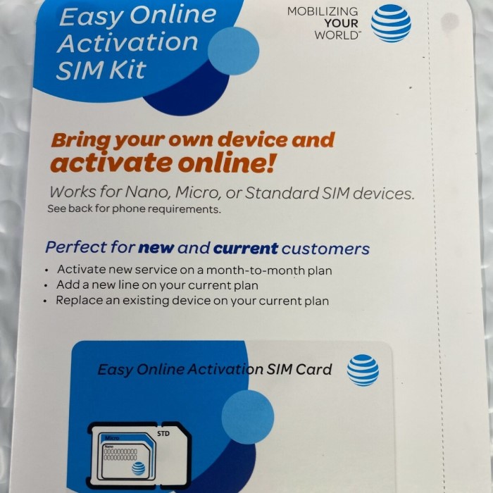 how to activate att sim card