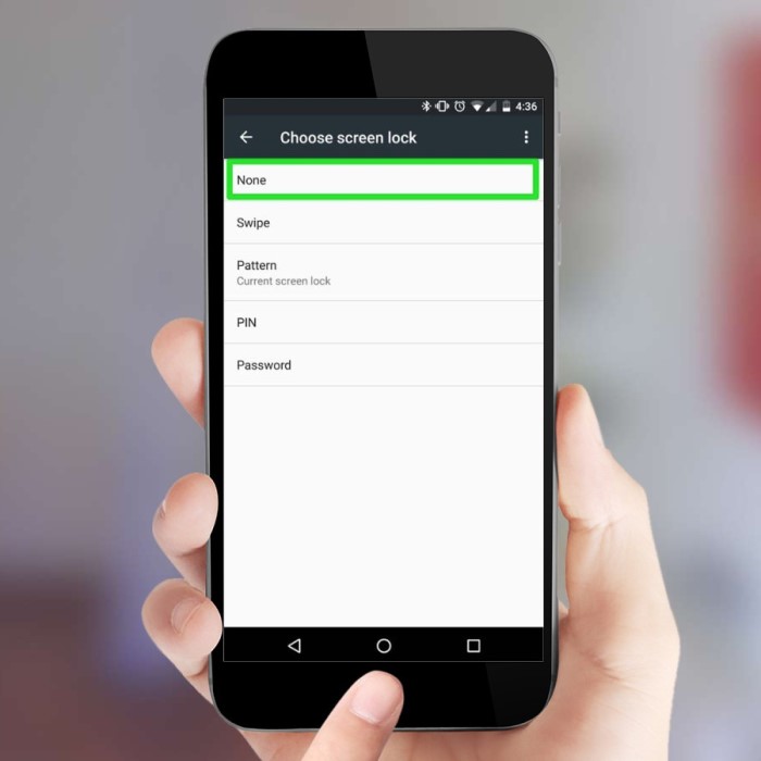 how to remove screen lock in android phone