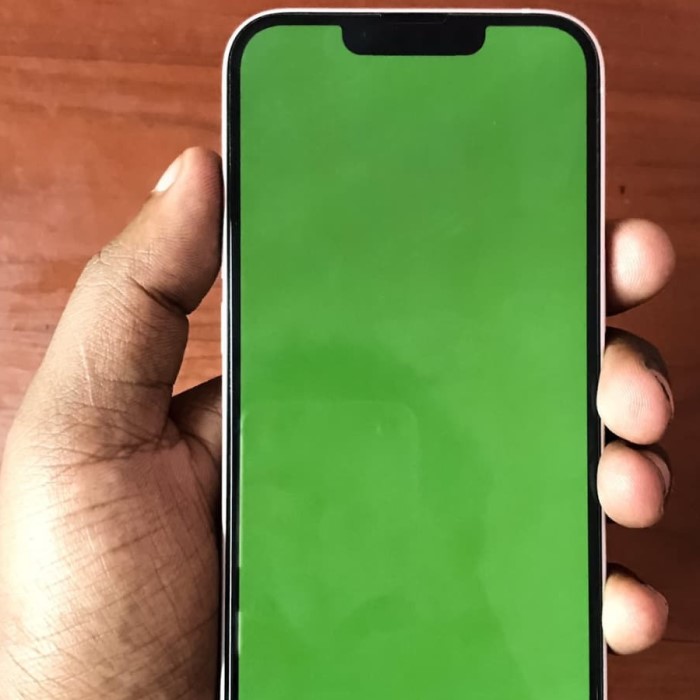 why is my phone screen green