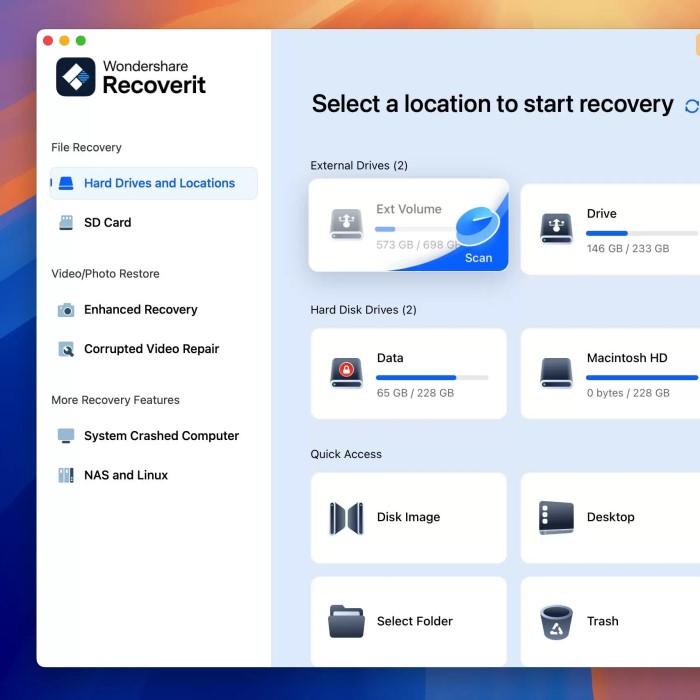 how to recover external hard drive